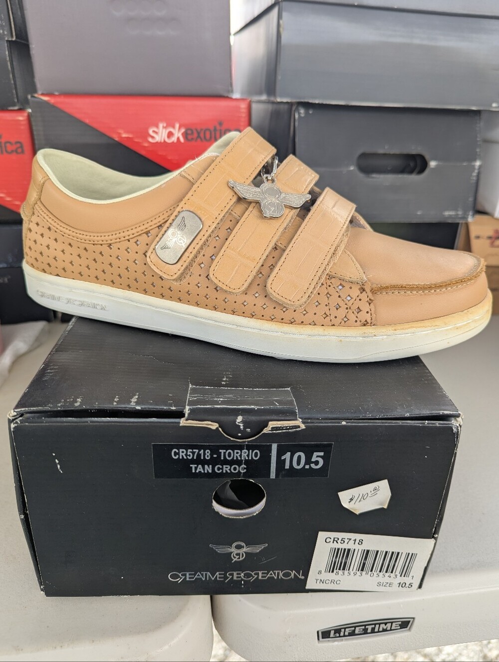 Creative Recreation Vintage Torrio Tan Croc Shoes, Size 10.5, New